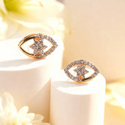 Bella Floral Eye Diamond Earrings