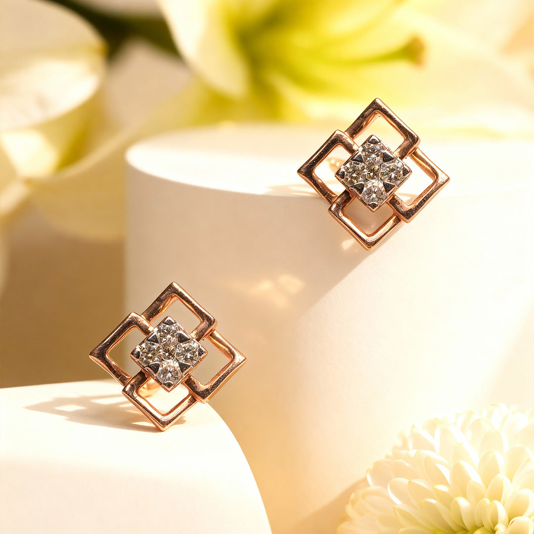 Bella Quadra Bloom Diamond Earrings