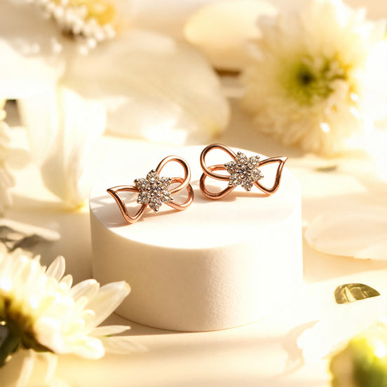 Bella Bow Bloom Diamond Earrings