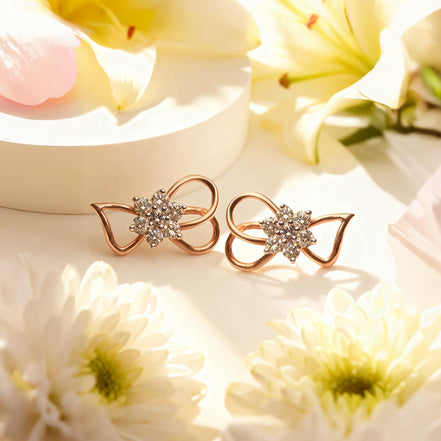 Bella Bow Bloom Diamond Earrings