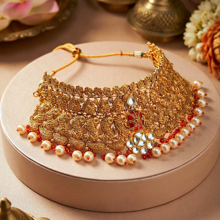 Rajlakshmi Temple Gold Choker Set