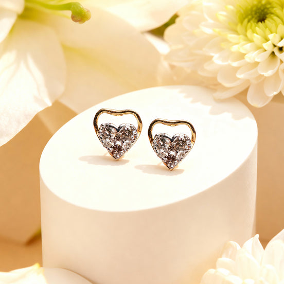 Bella Heart Whisper Diamond Earrings