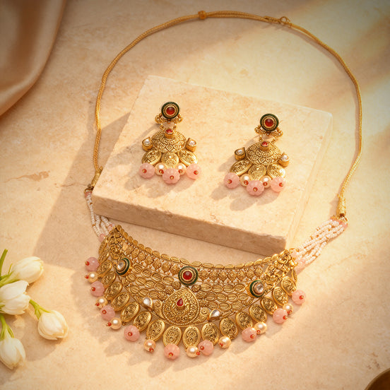 Komalika Heirloom Gold Necklace Set