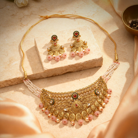 Komalika Heirloom Gold Necklace Set