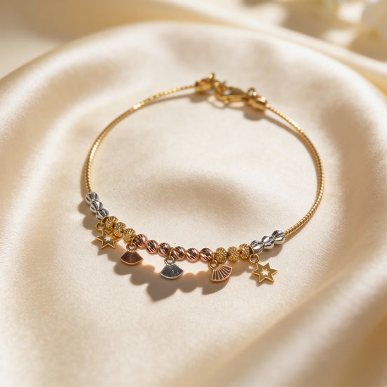 RSJ Navya Charms Gold Bracelet