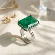 RSJ Emerald Majesty Diamond Ring