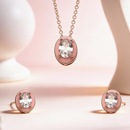 Siora Classic Oval Glow Pendant Set