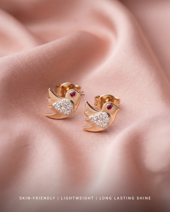 Bella Kids Ruby Birdie Studs