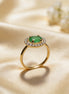 Verdant Halo Gold Ring