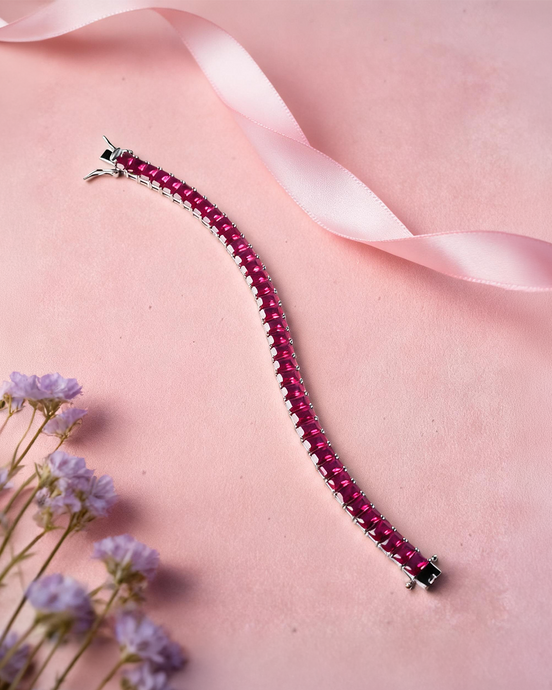 Siora Ruby Line Tennis Bracelet