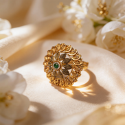 Vanya Chakra Gold Cocktail Ring