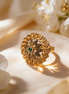 Vanya Chakra Gold Cocktail Ring