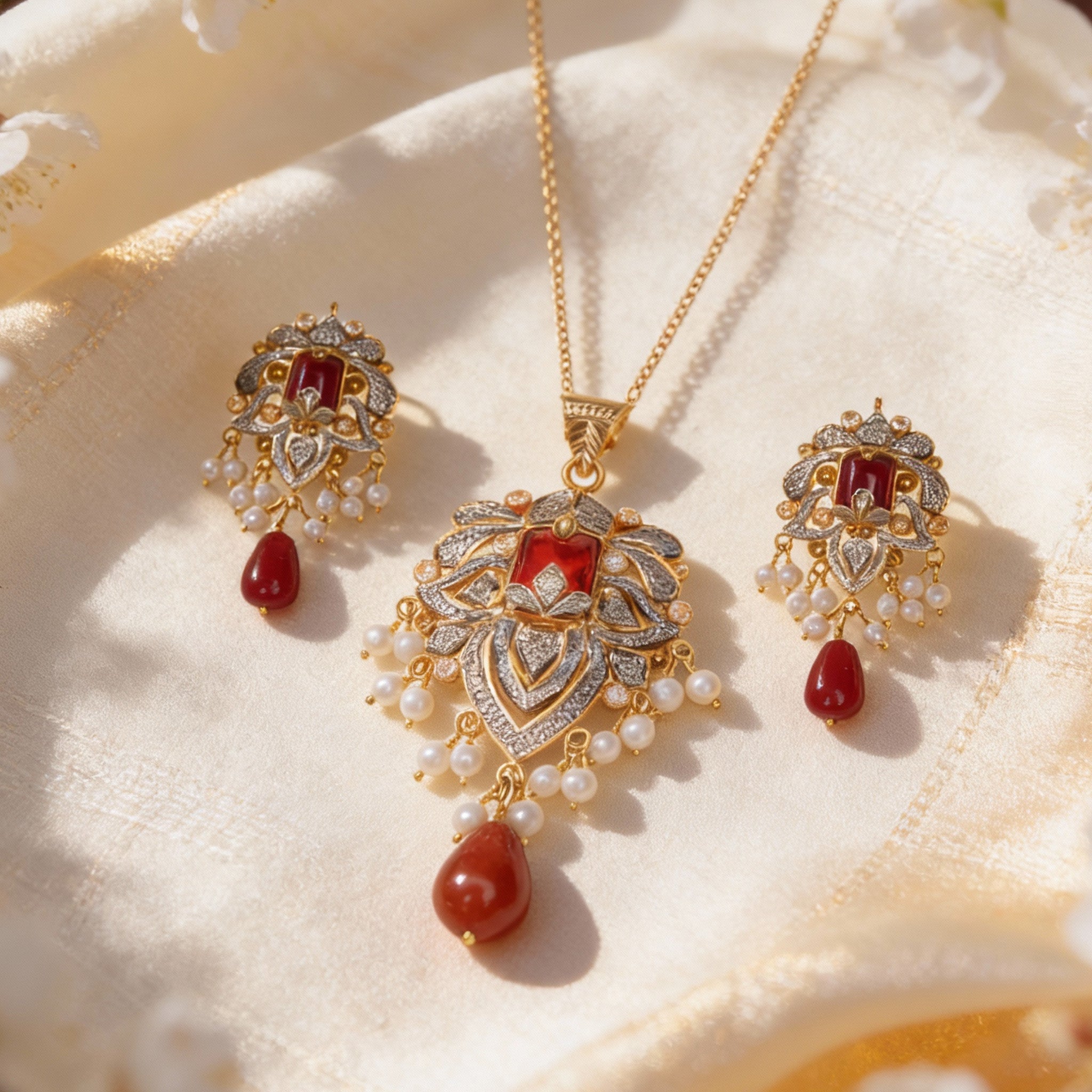 RSJ Riva Royal Ruby Pendant Set