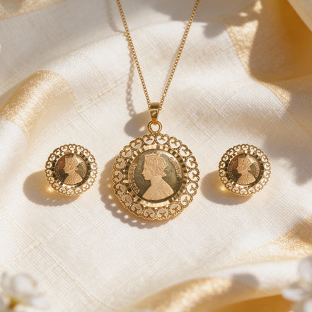 Vira Coin Heritage Pendant Set