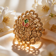 Aarika Crest Gold Cocktail Ring