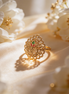 Aarika Crest Gold Cocktail Ring