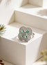 Siora Emerald Bloom Silver Ring