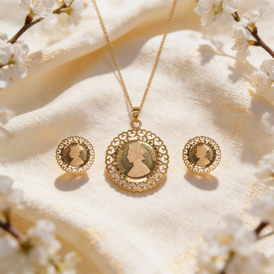 Vira Coin Heritage Pendant Set