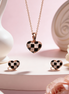 Siora Noir Heart Pendant Set