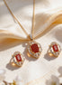Aurelia Ruby Diamond Pendant Set
