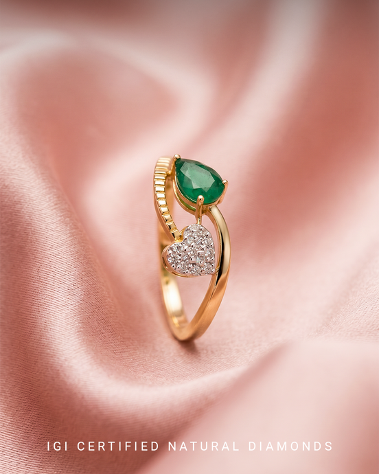 Bella Emerald Heart Ring