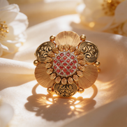 Ruhira Bloom Gold Cocktail Ring