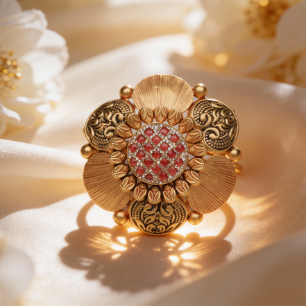 Ruhira Bloom Gold Cocktail Ring
