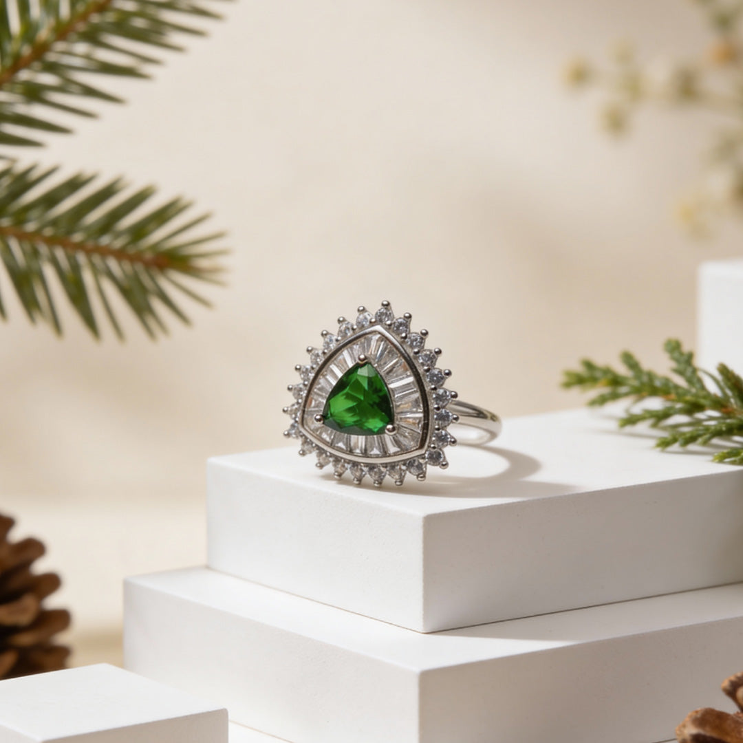 Siora Verdant Grace Silver Ring