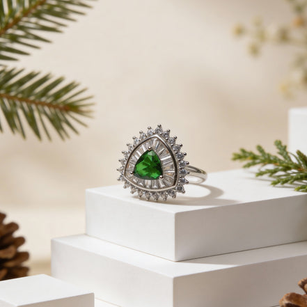 Siora Verdant Grace Silver Ring