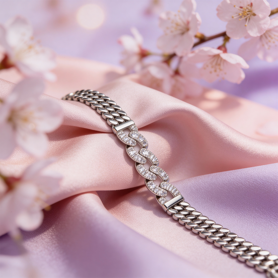 Siora Classic Link Silver Bracelet