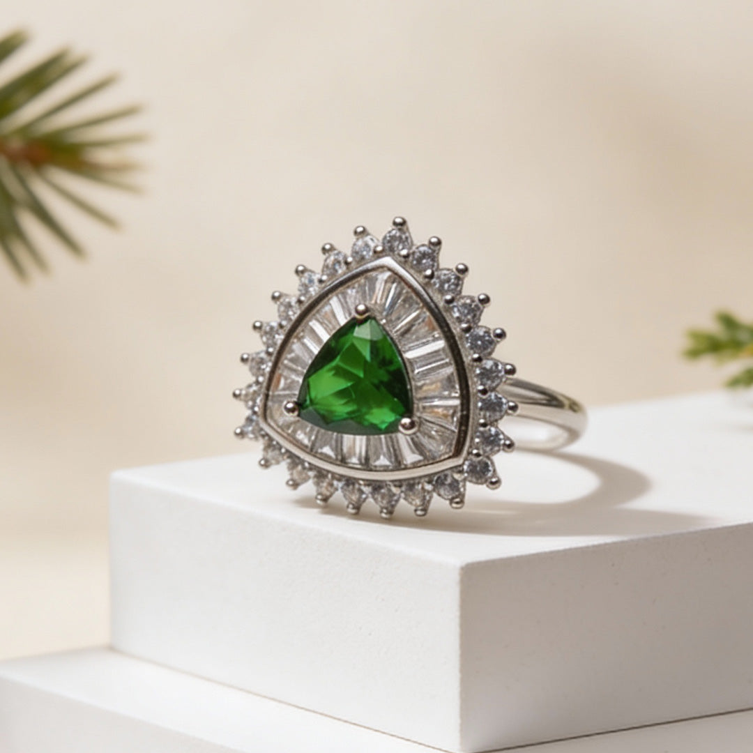 Siora Verdant Grace Silver Ring
