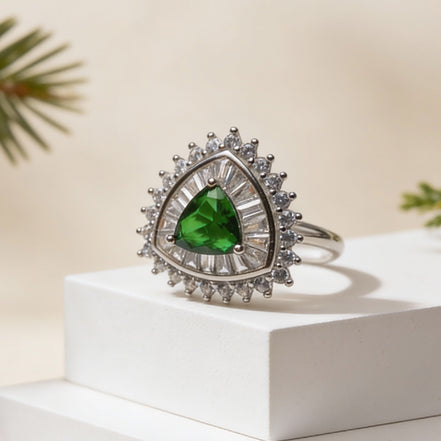 Siora Verdant Grace Silver Ring