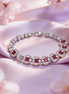 Siora Crimson Heart Silver Bracelet