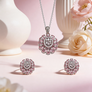 Siora Rosé Bloom Pendant Set