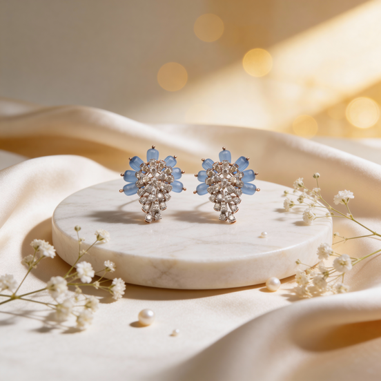 Luxe Celeste Cascade Diamond Earrings