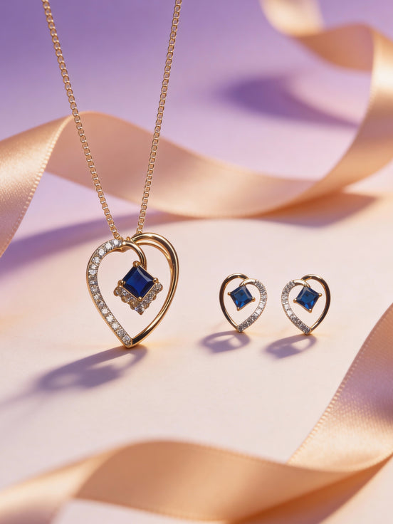 Bella Sapphire Heart Glow Set