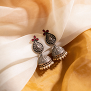 Siora Gulnaar Heritage Silver Jhumkas