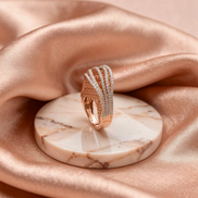 Luxe Radiant Wave Diamond Ring