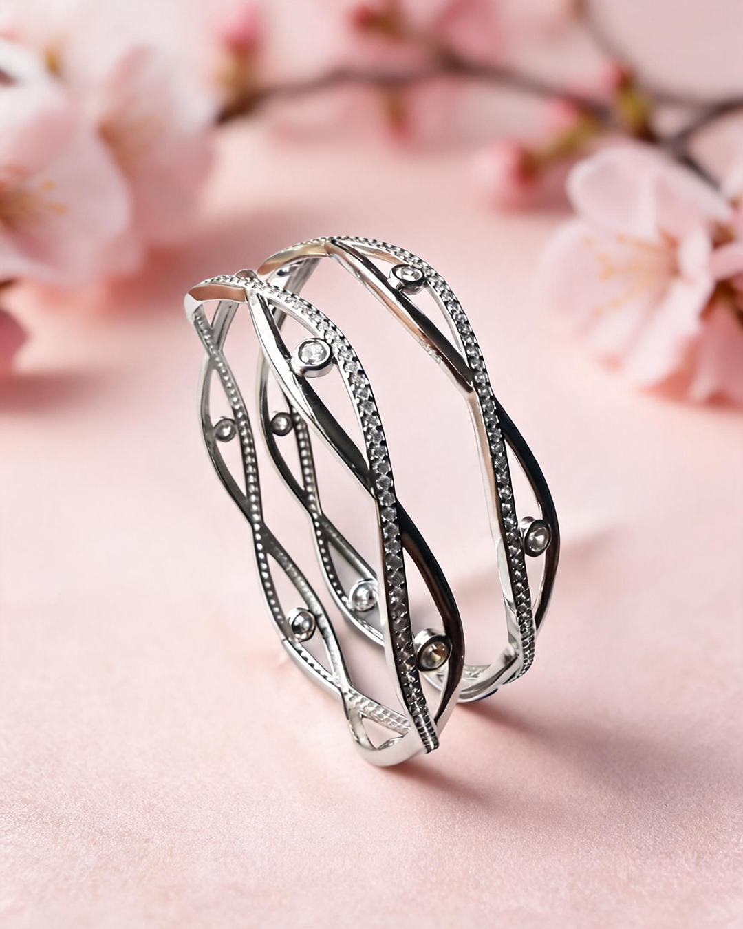Siora Infinity Crystal Kada Set