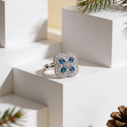 Siora Azure Bloom Ring