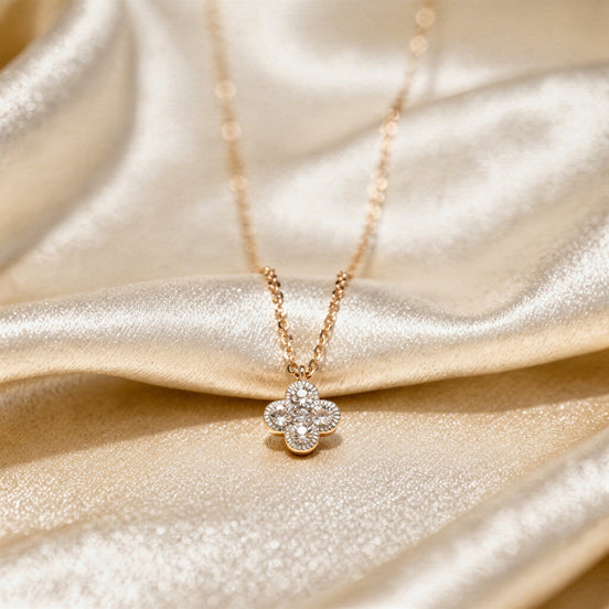 RSJ Bloom Solitaire Gold Pendant Chain