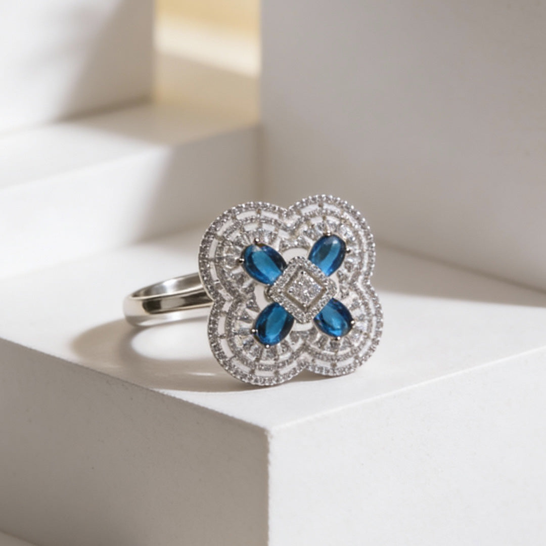Siora Azure Bloom Ring