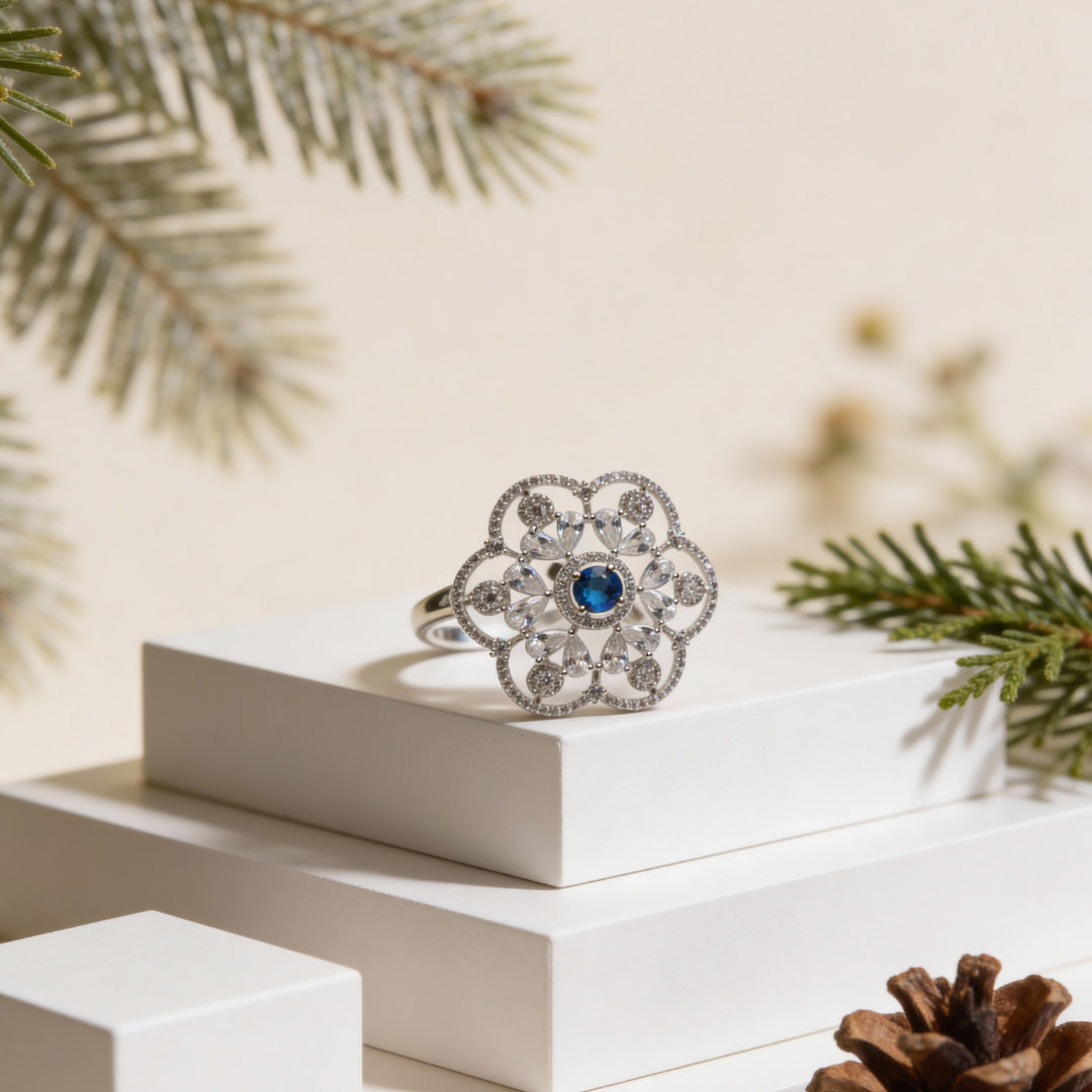 Celestia Bloom Silver Ring