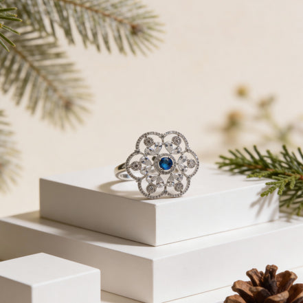 Celestia Bloom Silver Ring