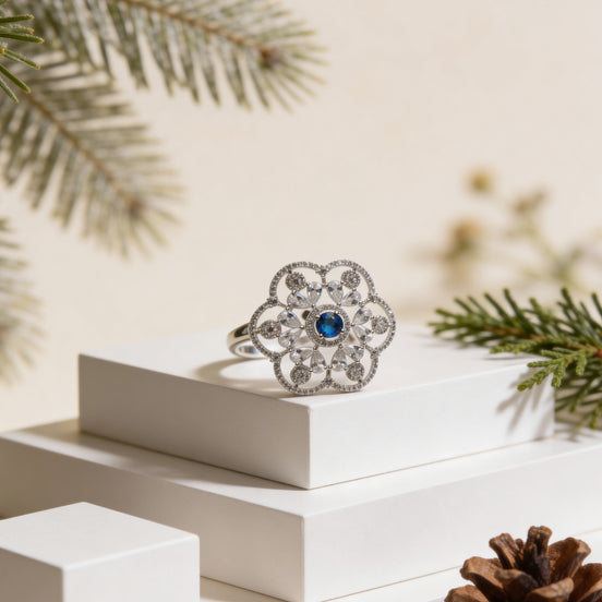 Celestia Bloom Silver Ring