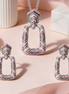 Siora Blush Geometry Pendant Set