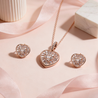 Siora Heart Radiance Pendant Set