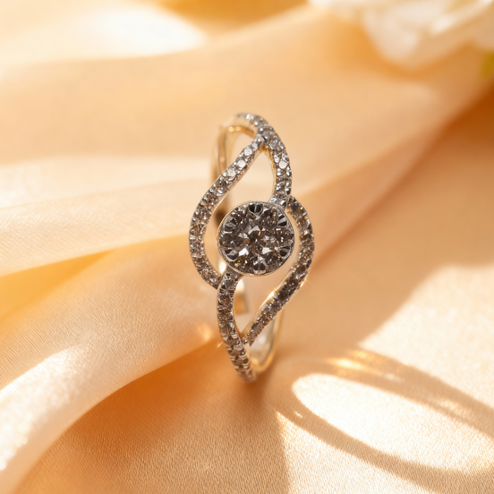 Bella Serene Twist Diamond Ring