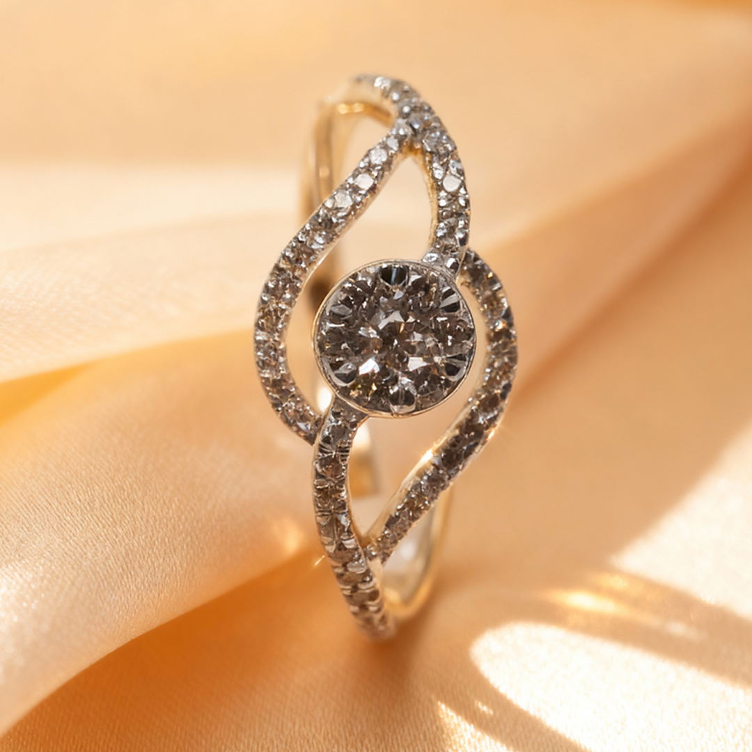 Bella Serene Twist Diamond Ring