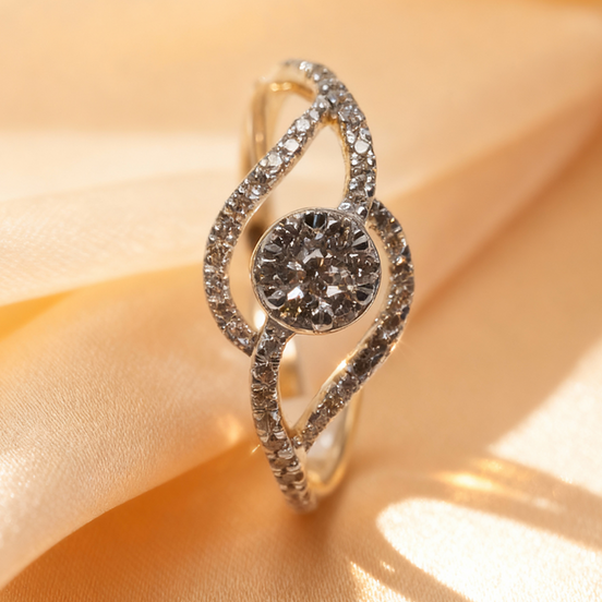 Bella Serene Twist Diamond Ring